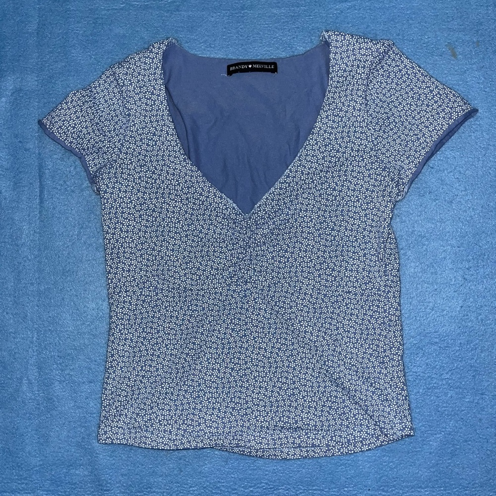 Brandy Melville V-Neck Baby Tee